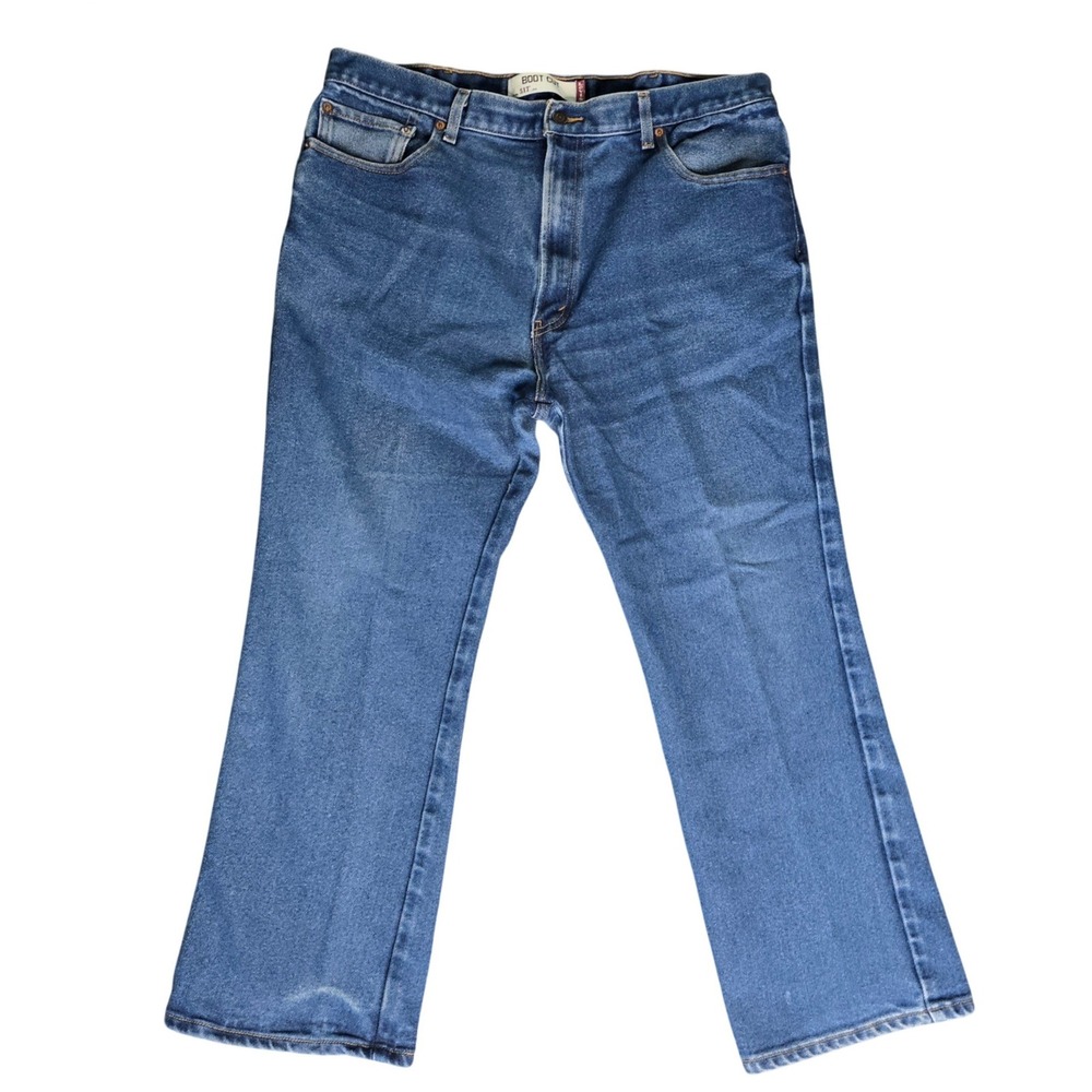 Levis 517 Bootcut Jeans Mens 42x30 Blue Denim Mid Wash Western 00517-2017